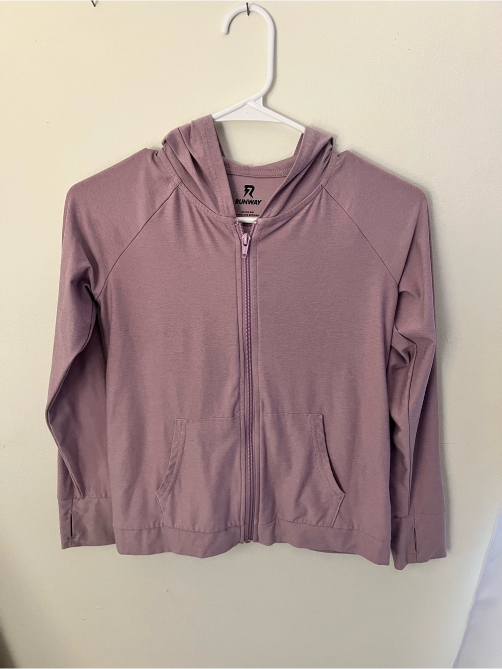 Runway Girls' Mauve Zip-Up Hoodie